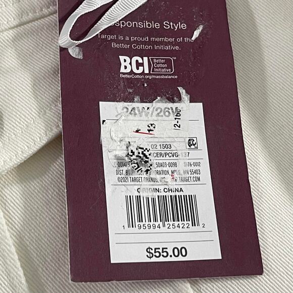 Victor Glemaud size 24 26 Women's High-Rise Flared Leg Jeans White plus sz - Picture 9 of 16